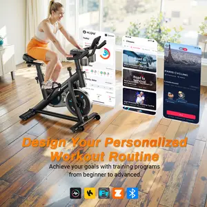 Merach Exercise Bike for Home, Stationary Bike with Enhanced Electronic LED, Silent Belt Drive and Comfortable Seat Cushion for Home Cardio Workout