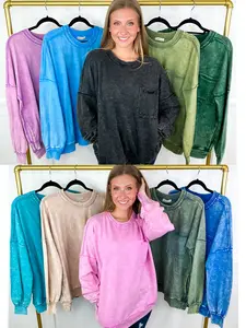 Zenana Basic Had to Be There Cotton Long Sleeve Crewneck Sweatshirt - 10 colors!