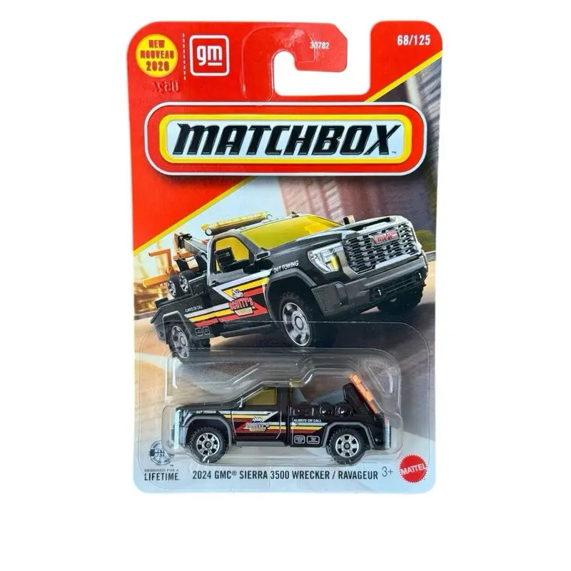 Matchbox 2024 GMC Sierra 3500 Wrecker Tow Truck - 1:64 Scale Realistic Diecast Collectible Miniature Model Car for Display