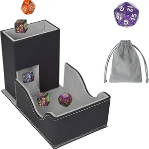Dice Tower and Tray, Foldable Portable Dice Tower, Dice Rolling Accessories, Classic Board Games, Role-Playing Games, Desktop Games, Durable