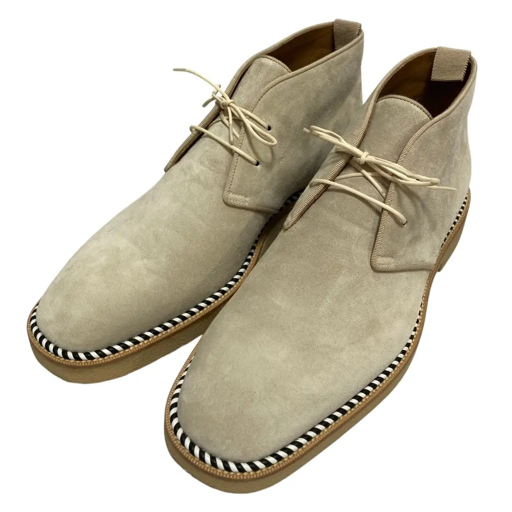 Pre-owned christian louboutin Suede Small Leather Goods Chukka Boots