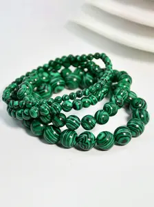 Malachite Beaded Bracelet, High Quality Bracelet, Fashionable Jewelry for Women & Men, Trendy All-match & Exquisite Jewelry for Birthday Gift