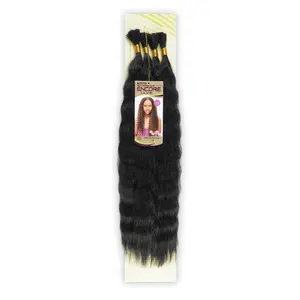 Janet Collection Human Hair Blend Crochet Braids Encore La Vie Wet N Wavy Super French Bulk 4Pcs (16-18")