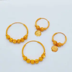 Two pairs of vintage charm earrings,24K gold-plated copper alloy, Ethnic Simple Style Copper Jewelry, Creative Daily Casual gifts girlfriend earrings for women Retro Round Fashion Earrings earring stacks