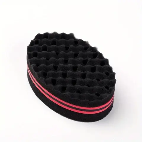 Double-sided Sponge Hair Brush, 1 Count Magic Barber Brush for Twist Curls, Waves, and Dreads, Hair Styling Tool for Men & Women, Heatless, Curling Brush, Curly Brush, Double Sided Brushes
