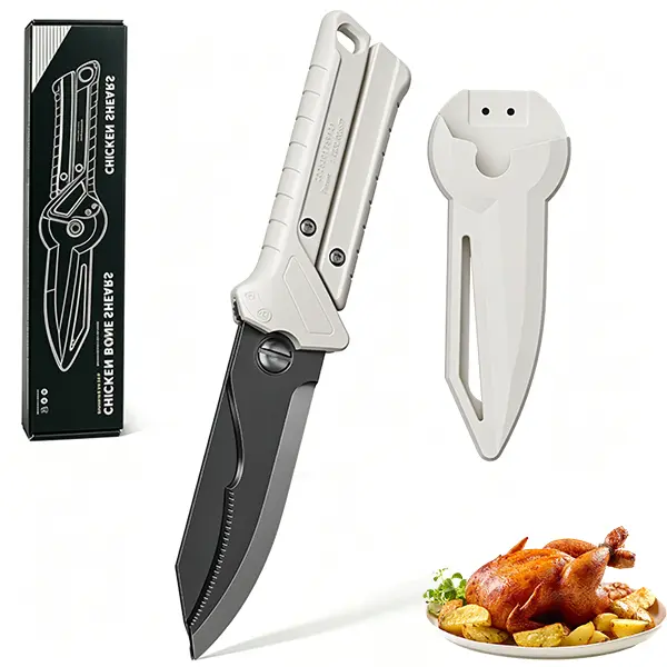 Kitchen Scissors All Purpose - Stainless Steel Kitchen Shear, Sharp Silver Meat Scissors Dishwasher Safe, Heavy Duty Poultry Shears, Japanese Cooking Scissor for Food, Christmas Gifts for Women