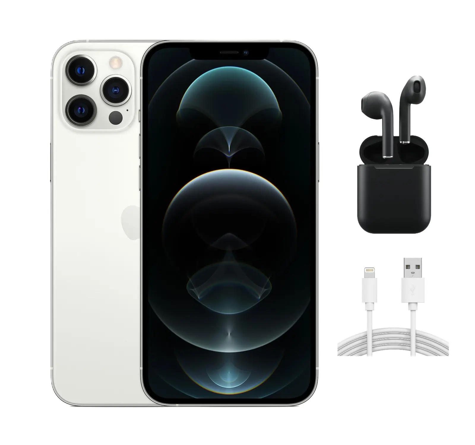 Refurbished iPhone 12 Pro Max (Unlocked)-Excellent Condition with Wireless Earbuds & 1 Year Warranty
