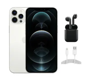 Refurbished iPhone 12 Pro Max (Unlocked)-Acceptable Condition with Wireless Earbuds & 1 Year Warranty