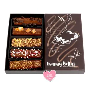 Granny Bellas Mothers Day 5 Chocolate Covered Wafers for Girlfriend, Boyfriend, Him, Her Gift Basket, Spring Treats Prime Dairy Chocolate Cookie Gifts Baskets, Delivery for Mother, Mom, Grandmother, Grandma, Wife, Sister, Daughter
