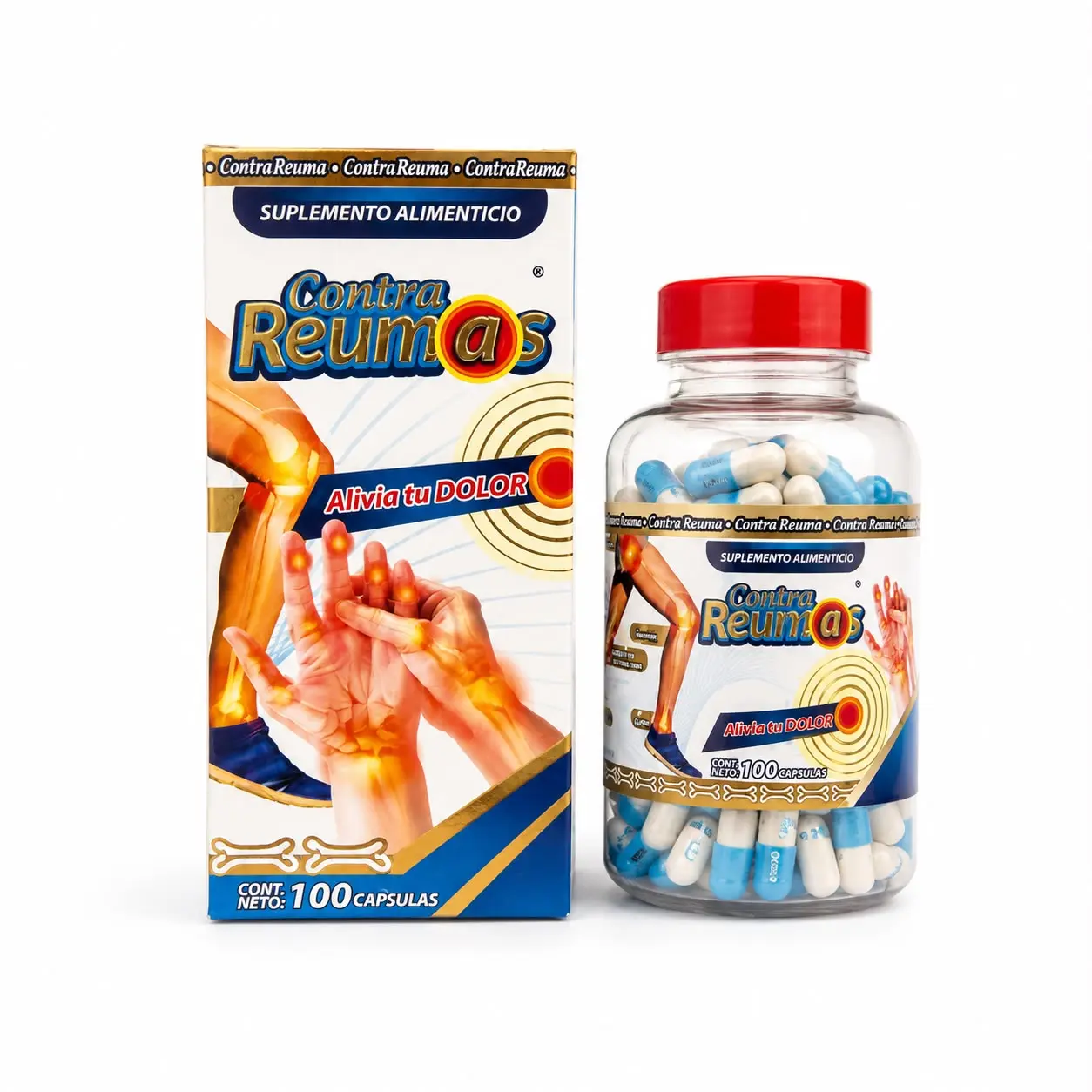 VIRAL Contra Reumas Antioxidante 100 Caps. Alivia tu Dolor Dietary Supplement Capsules Healthcare Natural Vitamin Fitness Bathroom