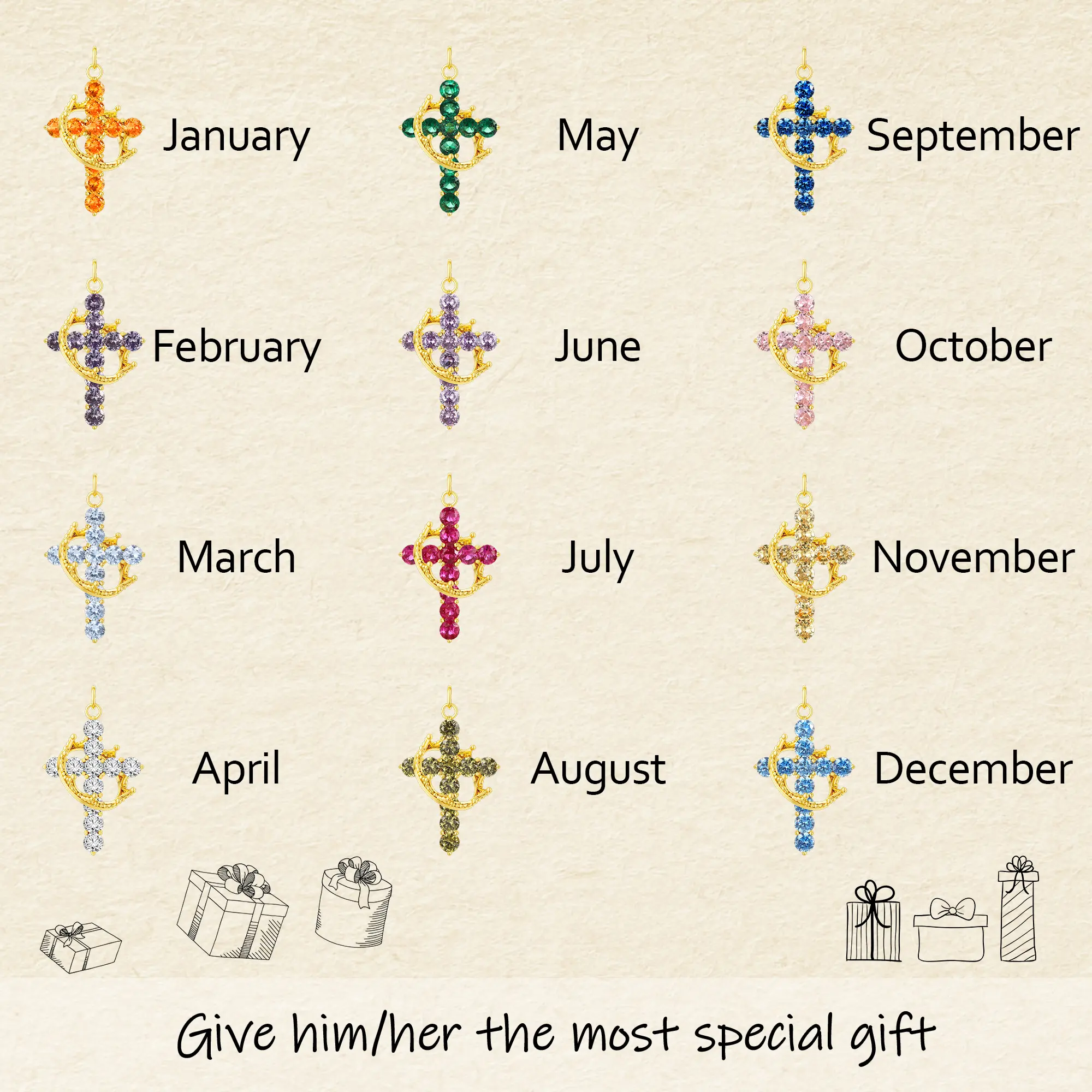 TEWIKY Women's Brass Colorful Simple Crown & Cross Pendant Choker Necklace Set - Unisex Casual Graduation/Parties Decor, Safe Materials, Spiritual Modern Jewelry, Ideal Fall Christmas Gift