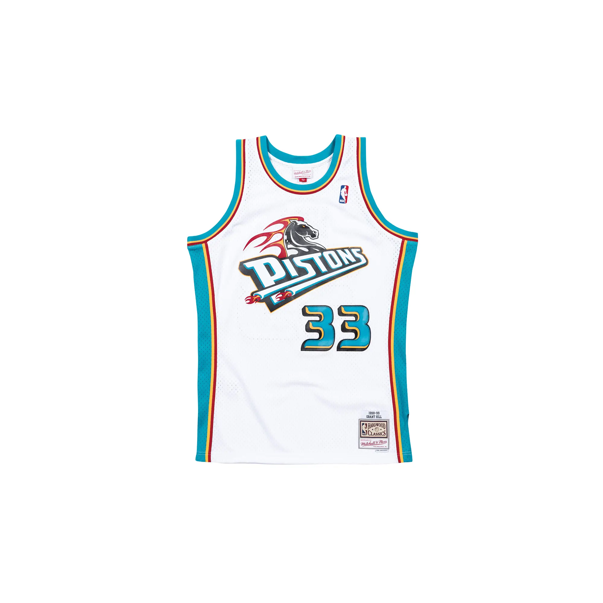 NBA Swingman Jersey Pistons 98 "Grant Hill (Home)" SMJYCP19211 DPIWHIT98GHI