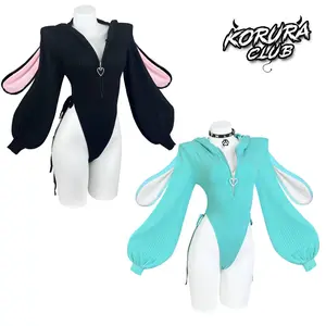 KORURACLUB 2-Pack Bunny Suit Set with Fuzzy Rabbit Ears & Pink Cosplay Costume Underwear for Women Plus Size Lingerie Anime Outfits for Dress Womenswear - Style SpringStatements