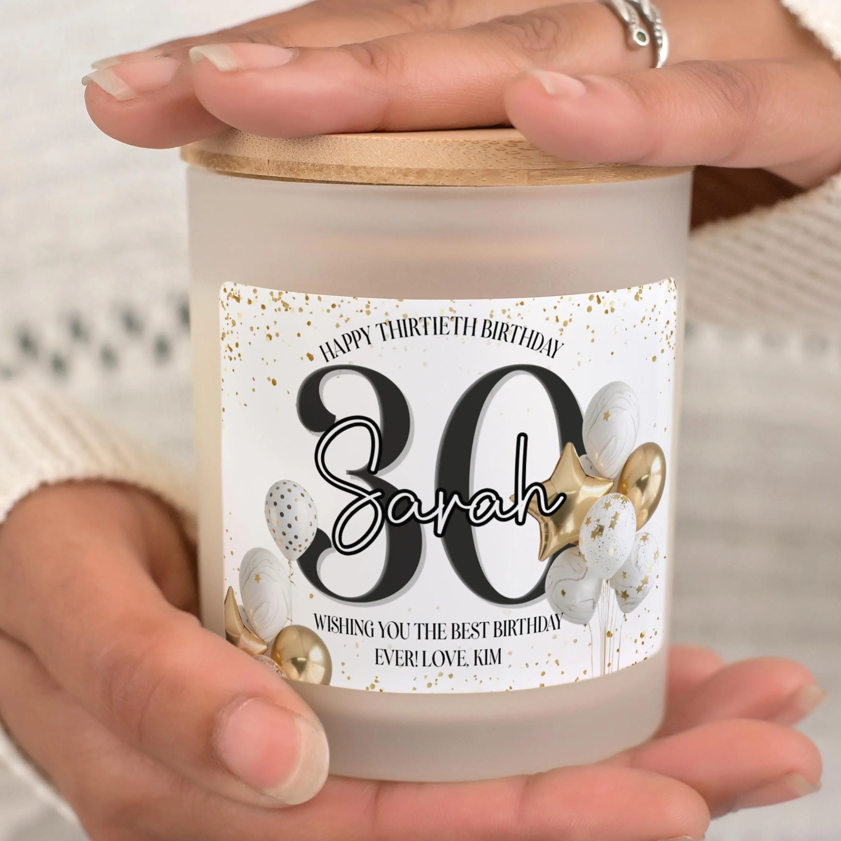 Custom Birthday Candle Gift, Best Friend Gifts, Gifts for Sister, for Mom , 21st 25th 30th 40th 50th Milestone Birthday, Scented Candle/