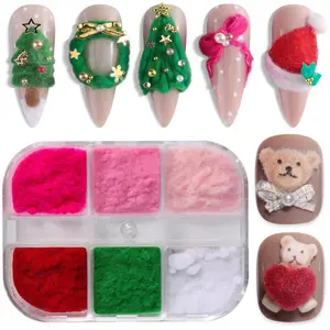 Velvet Fluffy Powder Nail Decorative Art 