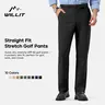 Willit Men's Golf Stretch Straight Leg Pants Quick Dry Work Business Casual Pants Fashion Outdoor Casual Pants No Ironing Men's Trousers Fitted Beige