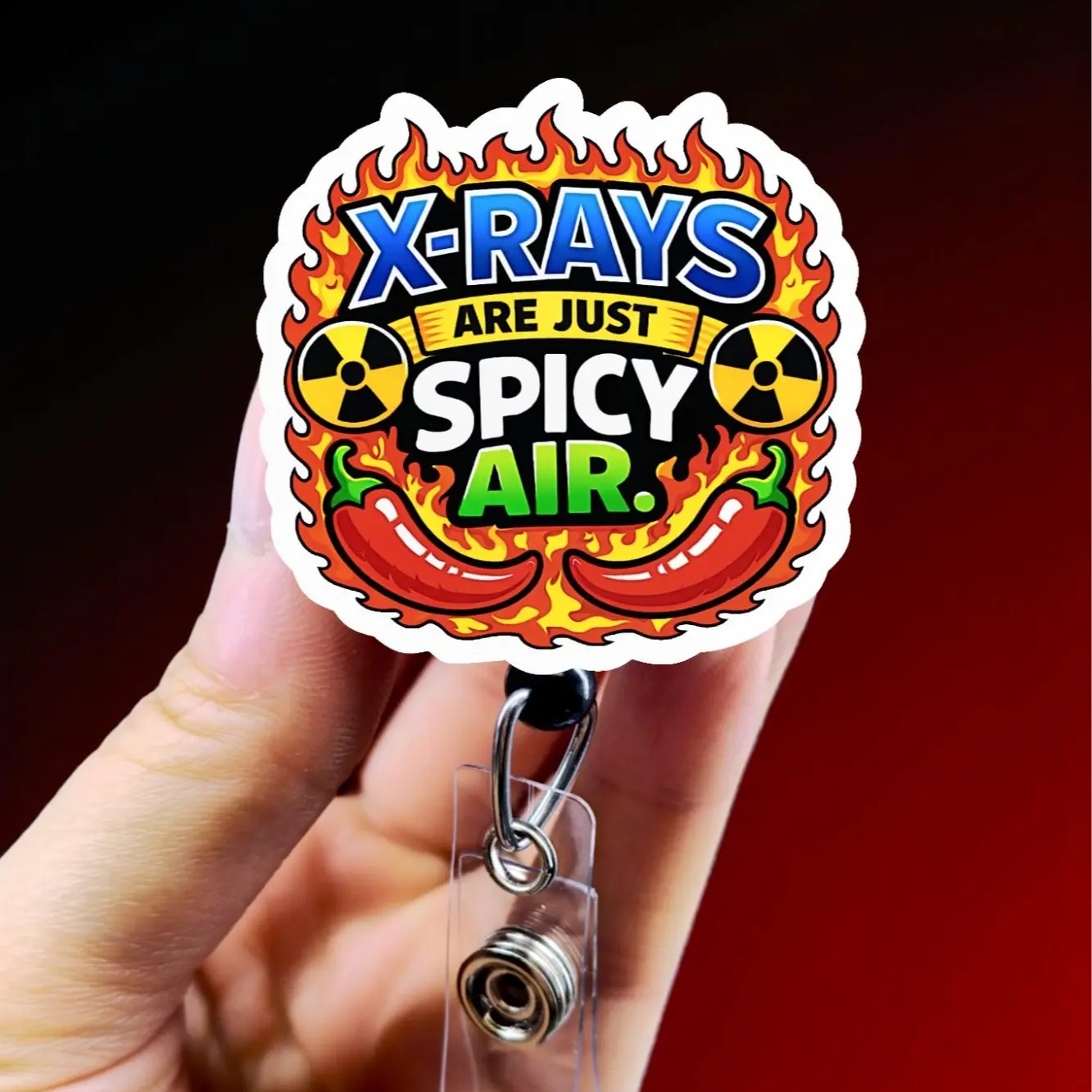 Xray Badge Reel, Xray Girl Creations, Radiology Badge Clip, Xray Tech ID Holder, Cute Badge reel for Radiology Techs. Retractable swivel clip with a 360 rotation.  Badge pull