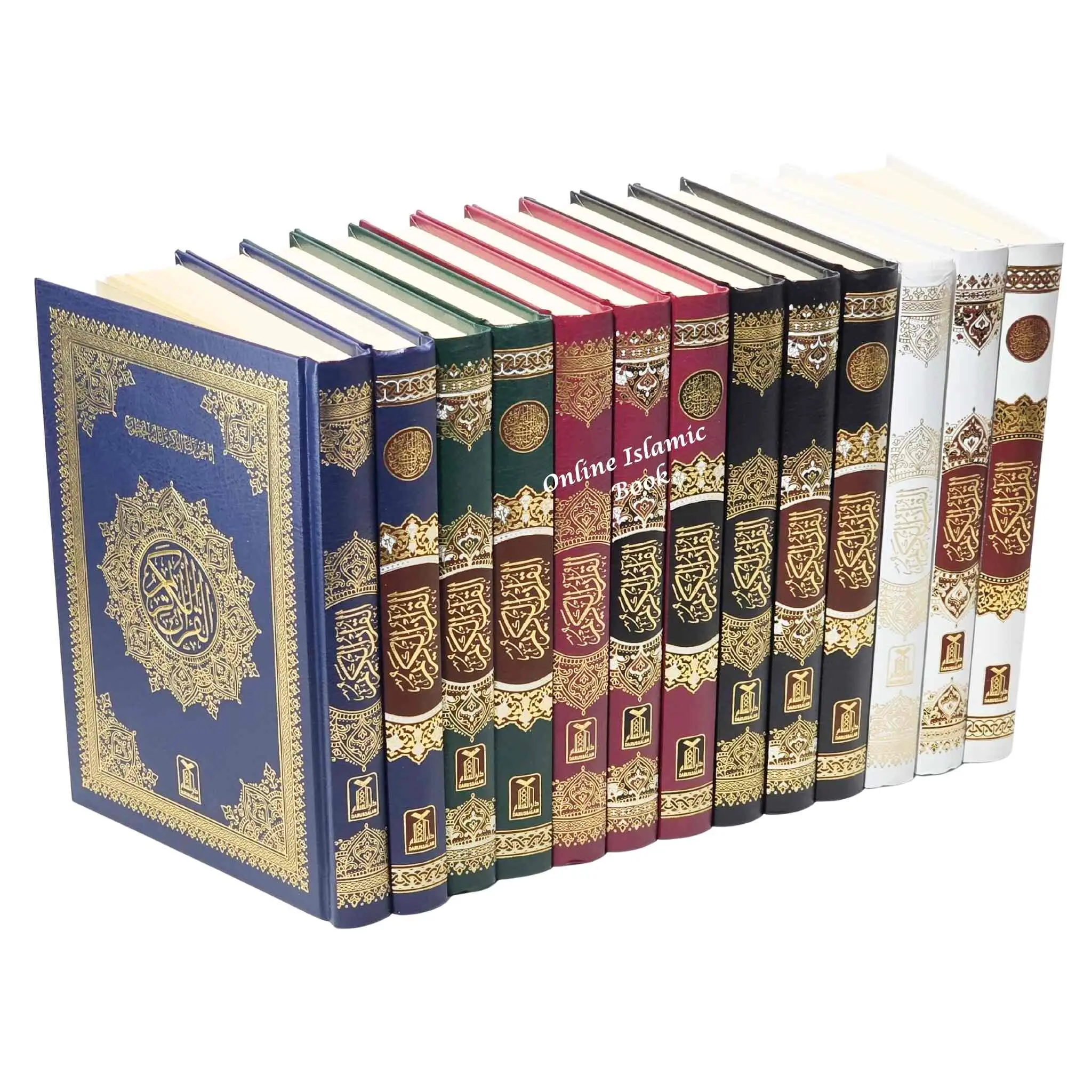 Al Quran Al Kareem Uthmani Script A5 Size Multiple Color Islamic Religious Book by Darussalam, Books
