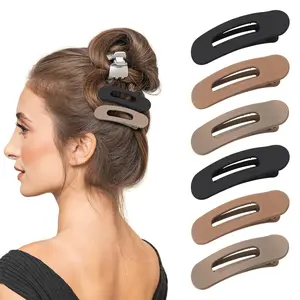 Small Flat Hair Clips for Women Lay Down Clips for Thin Hair 6pack Hair Accessories