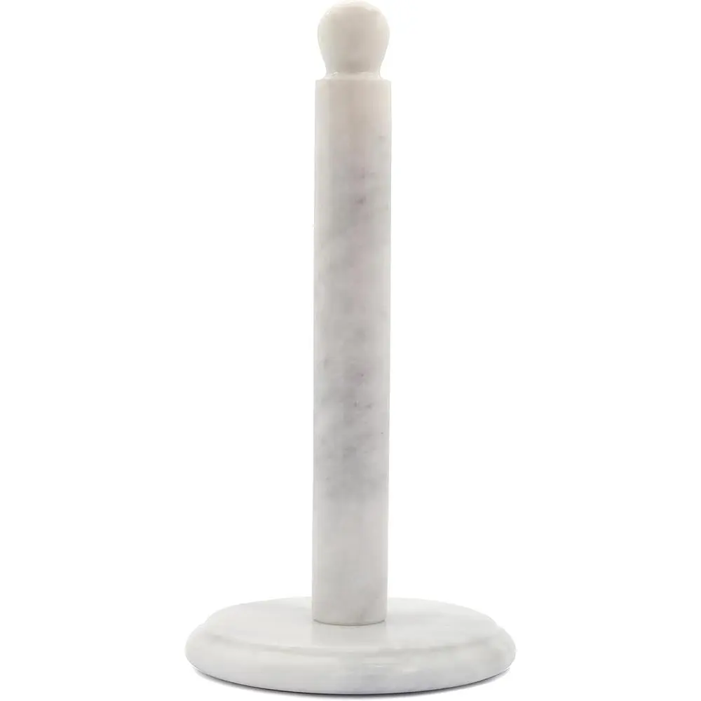 Elborse Marble Paper Towel Holder 12.5 inch Handmade Towel Stand for Bathroom & Kitchen, Premium Handmade Countertop Towel Holder, Elegant & Durable Design