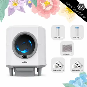 Dreamcat Household Smart Hands-Free Self Cleaning Automatic exquisite Cat Litter Box, Large-Capacity, Odor-Free, APP Control, Multi-Cat Home, Cat companion, Litter Robot Genie, Automatic kitty Litter Box, Cat Accessories Stuff.
