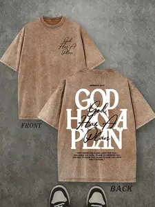 Vintage Washed God Has A Plan Christian T-Shirt | Jeremiah 29:11 Oversized Front & Back Graphic Tee | Faith Based Streetwear Apparel Perfect for Spring | TikTok Shop Deals