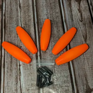 5 Pack 3" Cigar Floats with Stoppers for Fishing