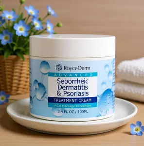 Psoriasis Cream for Seborrheic Dermatitis Treatment - Roycederm Herbal Extracts Formula for Comprehensive Care & Comfort - 100G