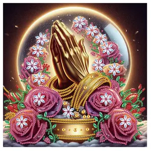 Prayer Crystal Ball Pattern DIY Diamond Art Painting Kit without Frame, Special Shape Diamond Art Painting Kit, Wall Art Decor for Home