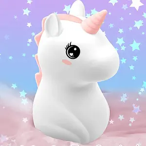 Cute Unicorn LED Night Light, Touch Control, Soft Silicone, Warm Light Table Lamp, Decorative Light, Perfect Valentine's Day Gift, Ideal for Loved Ones