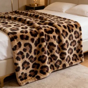 Tiktok Best-Selling Leopard Print Flannel Machine Washable Cozy Throw Blanket, Ultra Soft Comfortable Sofa Bed Sheet, Fashion Animal Pattern, Perfect Gift