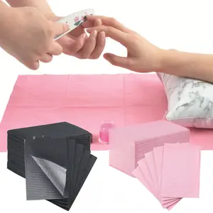 Disposable Table Mat for Nail Art & Tattoo, 50pcs Pack 3 Layer Waterproof & Absorbent Nail Art Table Pad, Tattoo Cleaning Pad, Manicure Supplies, Nail Art Tool