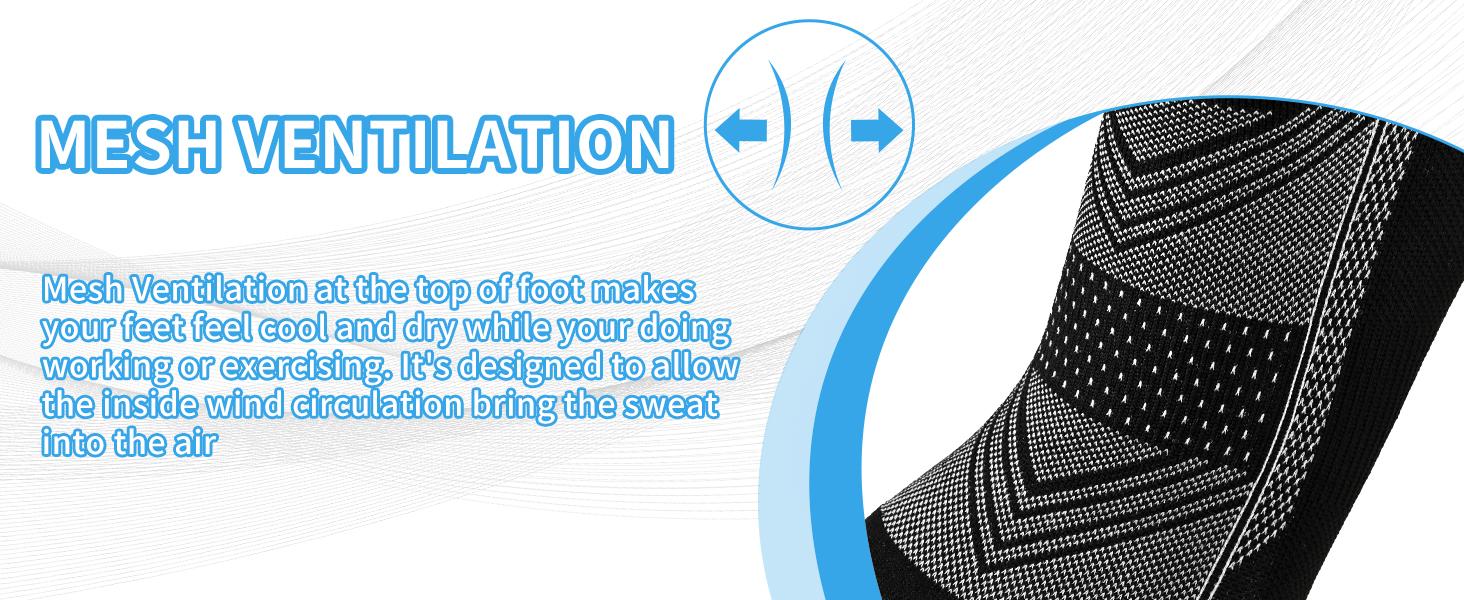 IRAMY Compression Ankle Support Socks Coolmax Wicking Cushioned Athletic Plantar Fasciitis Relief Men Women 6 Pairs