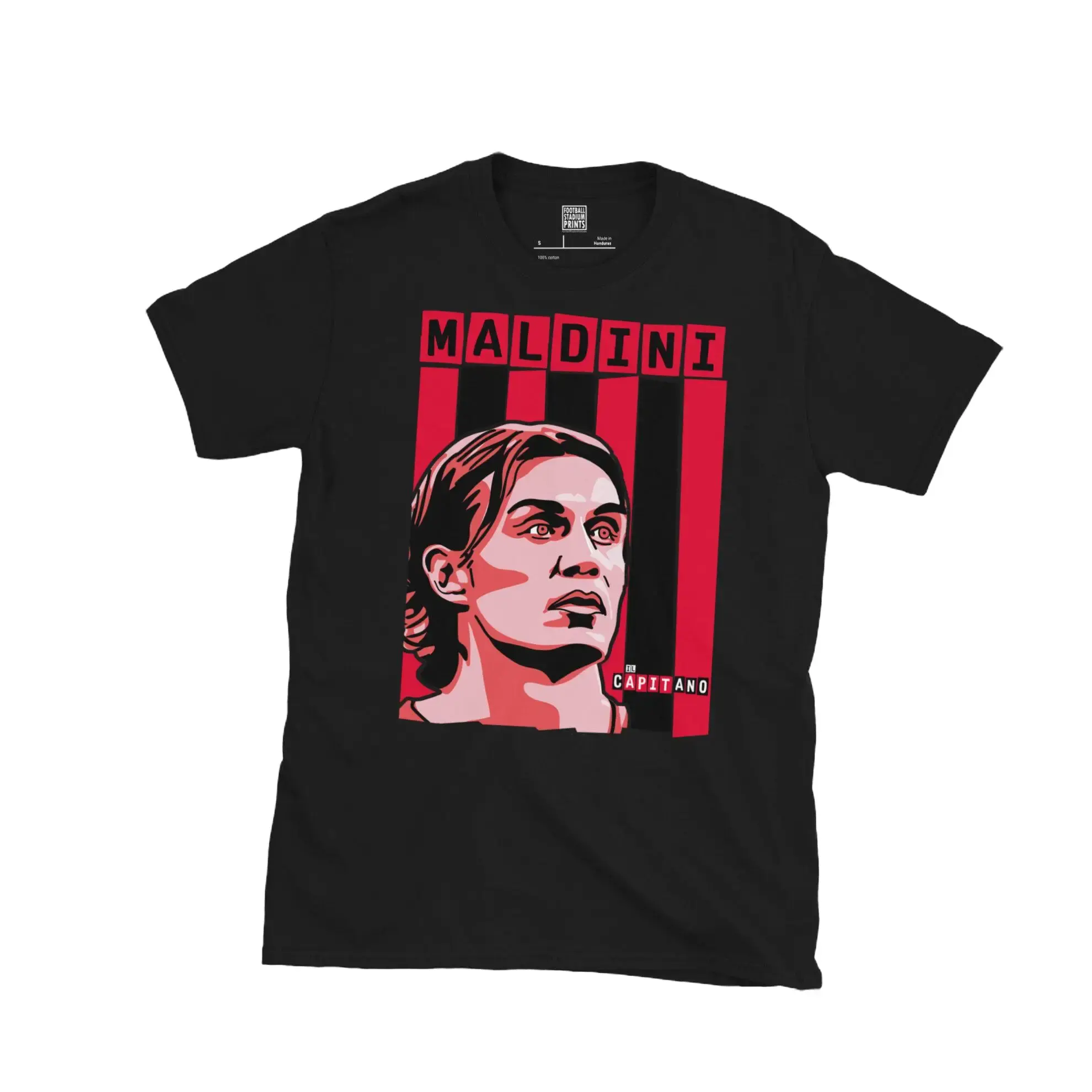 Paolo Maldini Il Capitano AC Milan Legend Unisex Short Sleeve T-Shirt | Vintage Serie A Football Fan Casual Streetwear Tee Gift For Rossoneri Supporters