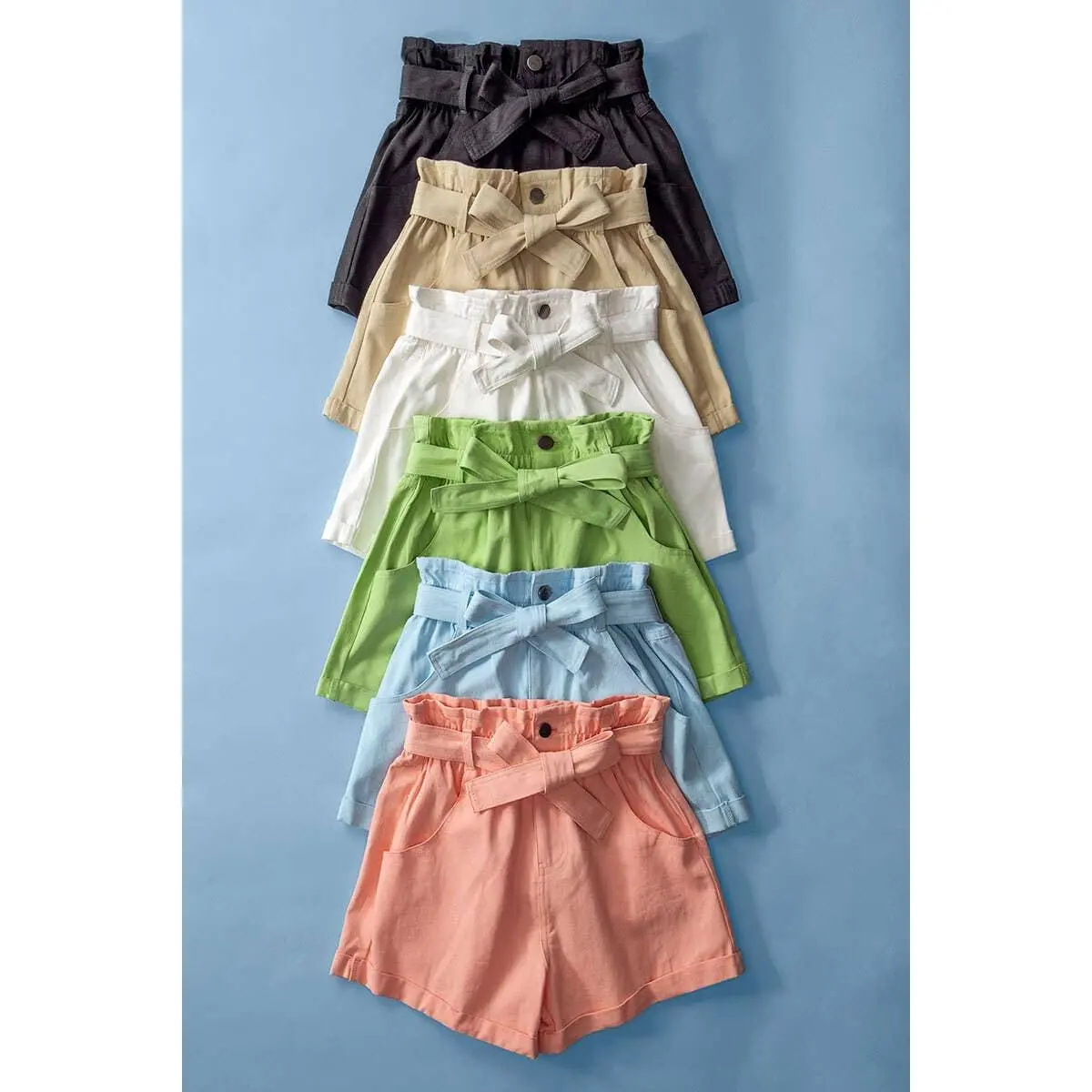 BELTED PAPERBAG SHORTS