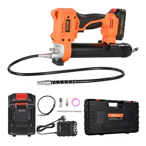 VEVOR Cordless Grease Gun, 8000 PSI Max Pressure, 20V Electric Grease Gun with 2.0 Ah Battery & LED Light, 35.4-inch Long Hose & Carrying Case, Variable Speed Triggers, Vehicles or Machines Greasing