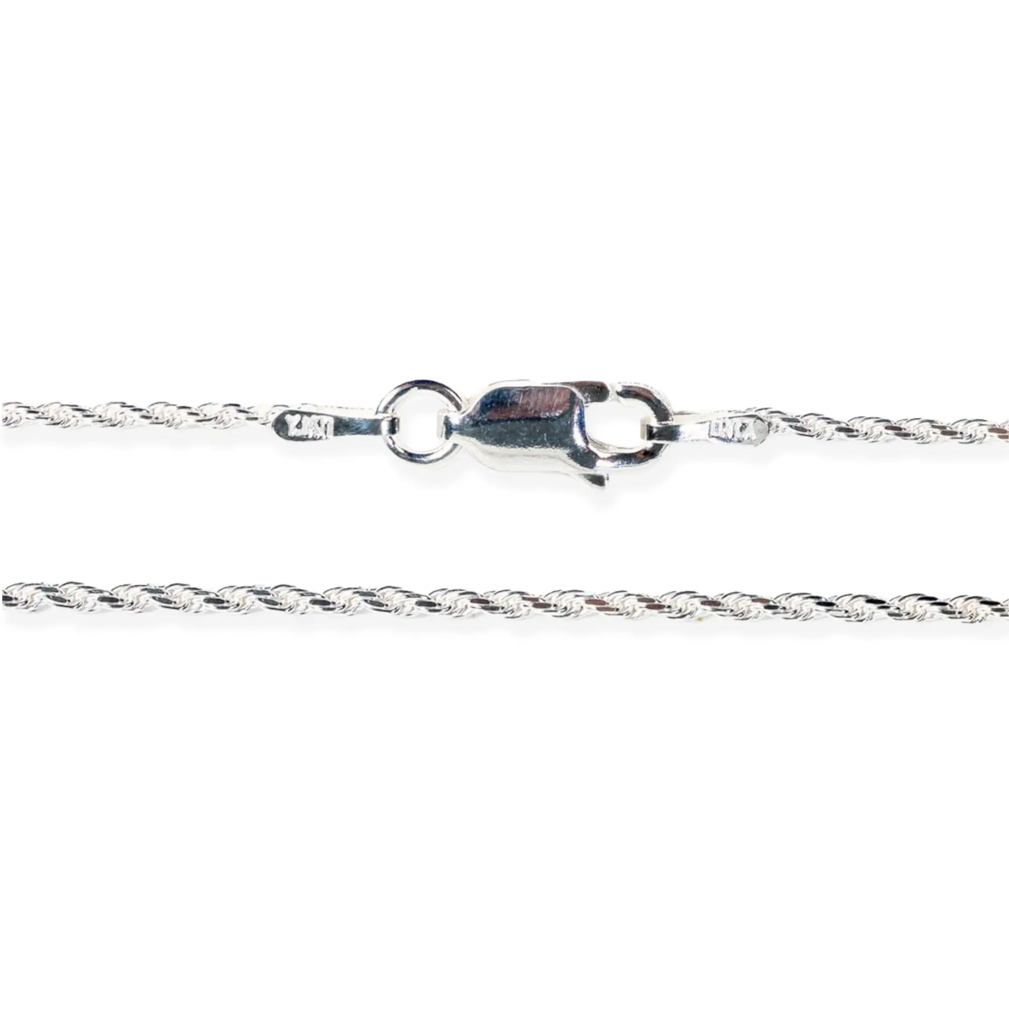 CRAFT WIRE 925 Sterling Silver 1.2mm Diamond-Cut French Rope Chain Necklace Made in ITALY