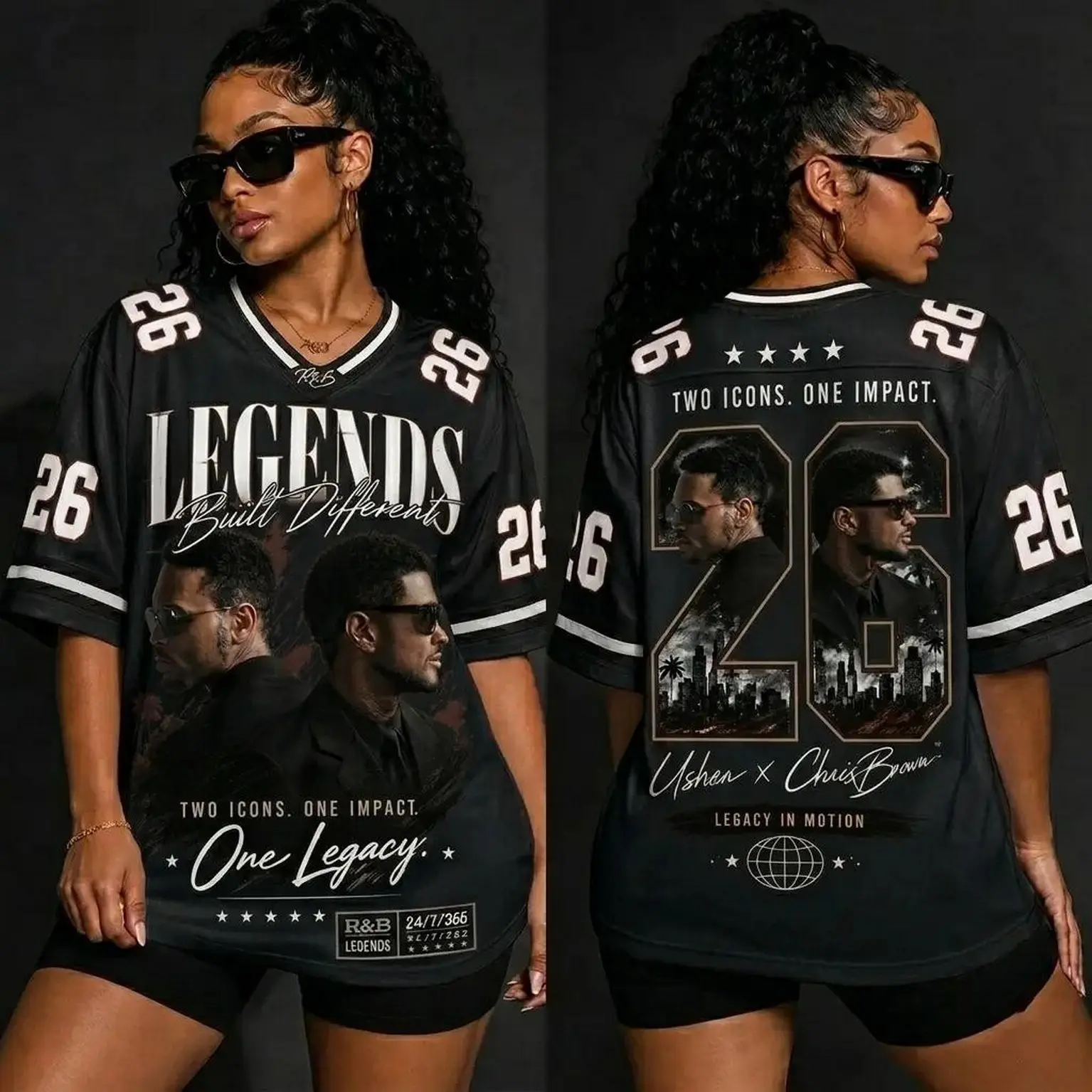 26 Legends Raymond Brown Football Jersey Shirt The R B Tour Shirt Hip Hop Graphic Tee Unisex Gift