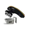 The Cut Buddy Ergonomic Bald Head Cordless Portable Shaver - Rechargeable Battery, 9000 RPM, Black & Yellow Handle, IPX7 Waterproof, Multi-Blades, Exfoliating Smooth Shave, Cruelty-Free for Head Grooming (Batteries Included)