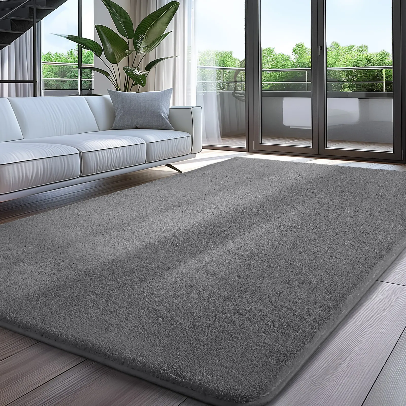 Large Size Shaggy Rugs, Big Plush Area Rug, Non-slip Soft Fluffy Ultra-comfortable Carpet Mats for Livingroom Bedroom Nursery Home Decor