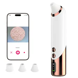 [2025 New Arrivals] Fulog Blackhead Remover Pore Vacuum,500 mAh USB Rechargeable Blackhead Extractor with Camerafor, Women Pore Cleaner, 3 Adjustment Modes & 3 Suction Heads