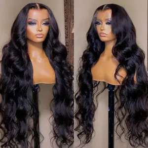 Bling Hair 180 Density Body Wave 13x4 13x6 Hd Transparent Lace Front Wigs Human Hair 32 34 Inch 4x4 Lace Closure Wig For Black Women