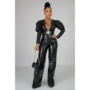 Real Boss Chic Leatherette Jumpsuit