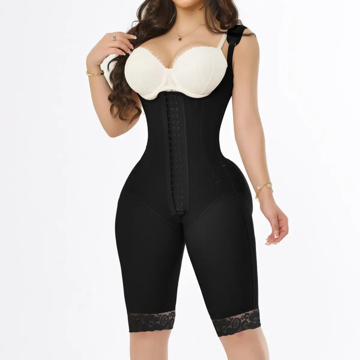 JOSHINE Women's High Compression Shapewear Clothes - Waist Trainer Belly Bind Wrap Bodysuit, Tummy Control Postoperative Compression Garment for Self-Care, Waist Trainers Womenswear Blk