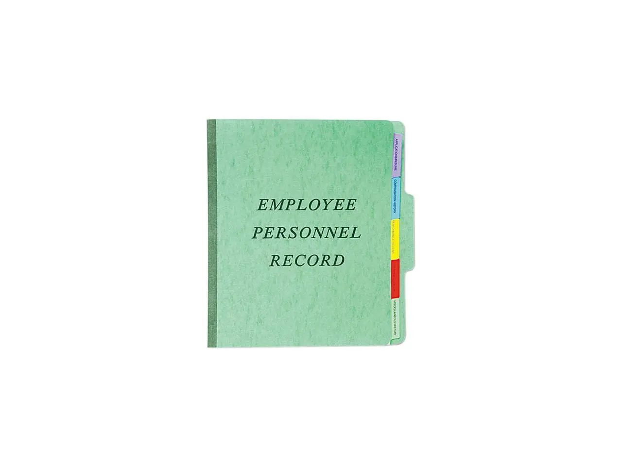 Pendaflex SER-1-GR Vertical Personnel Folders, 1/3 Cut Top Tab, Letter, Green