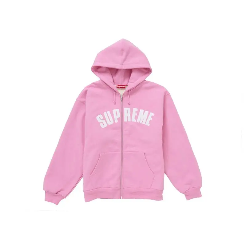 Supreme Men's Arc Thermal Zip Up Hooded Sweatshirt Pink, from StockX