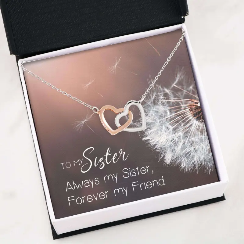 Best Friend Necklace, Sweetest Hearts Necklace “ Interlocking Hearts Necklace, Friendship necklace, matching sets, BFF gifts, meaningful jewelry, best friend forever
