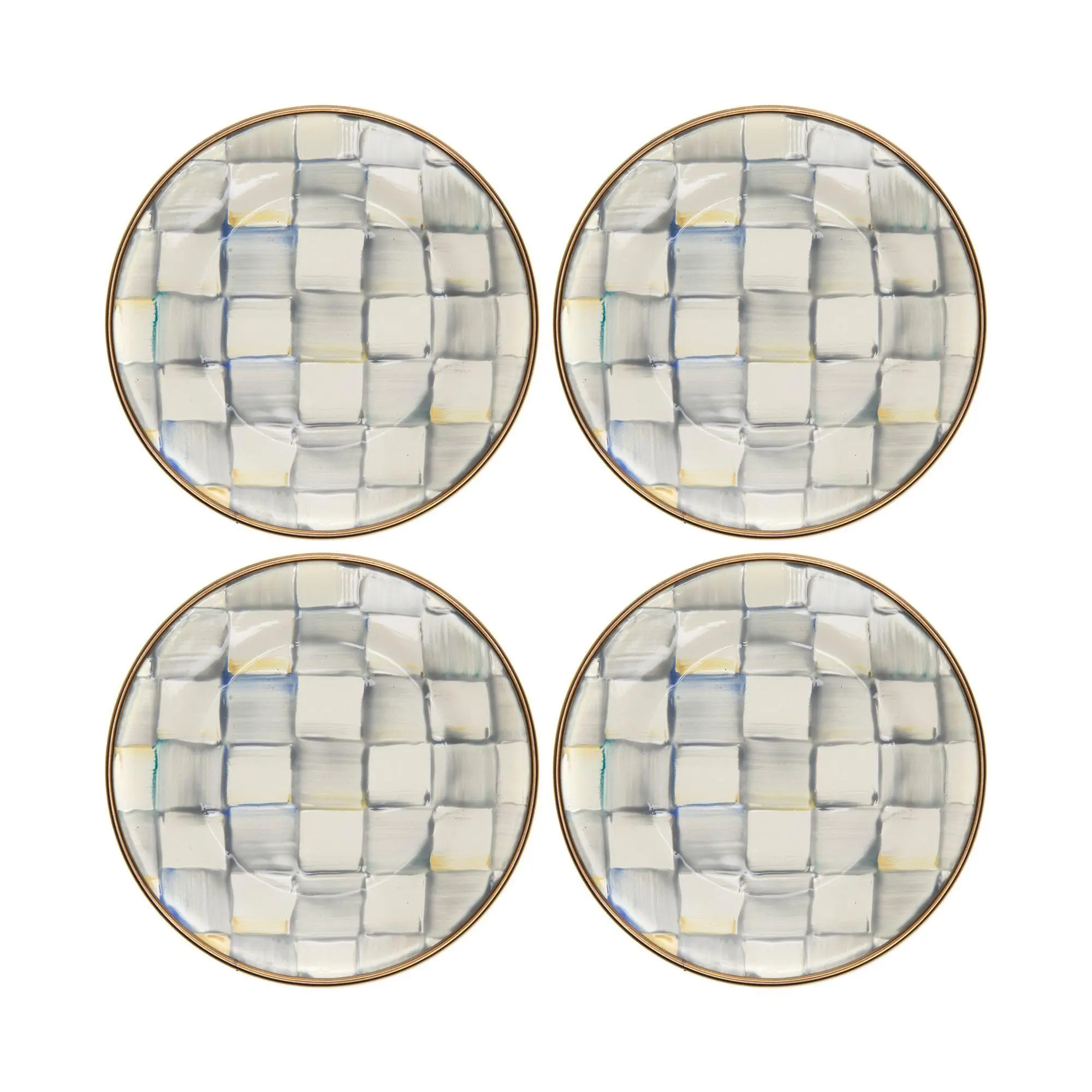 MacKenzie- Childs Set of 4 Appetizer Plates
