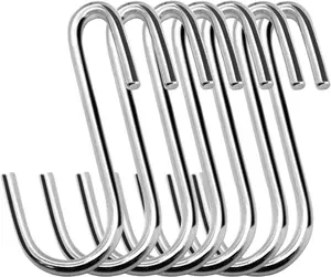 30 Pack Heavy Duty S Hooks Pan Pot Holder Rack Hooks Hanging Hangers S Shaped Hooks for Kitchenware Pots Utensils Clothes Bags Towels Plants ESFUN