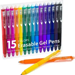Lineon 12/15/22/26 Pack Erasable Gel Pens, Retractable Fine Point Clicker Pens in 15/22/26 Assorted Colors, Smooth Writing and Easy to Use for Students, Teachers and Artists, Drawing Writing Planner and Crossword Puzzles,Magical Pen,Gift,Colorful Crafts